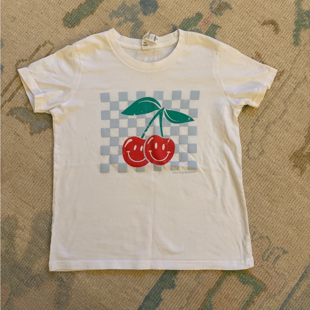 Hanes Kids' Cherry Checkered T-Shirt - Cream